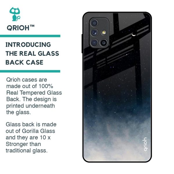 Black Aura Glass Case for Samsung Galaxy M51 Online now