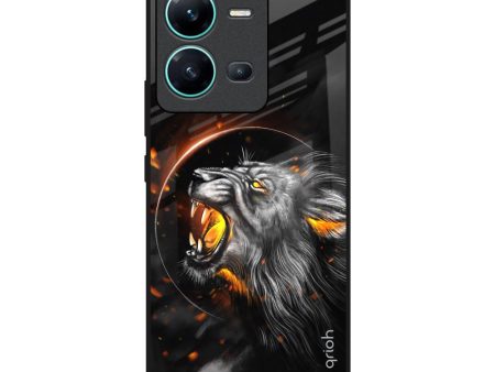 Aggressive Lion Glass Case for Vivo V25 Sale