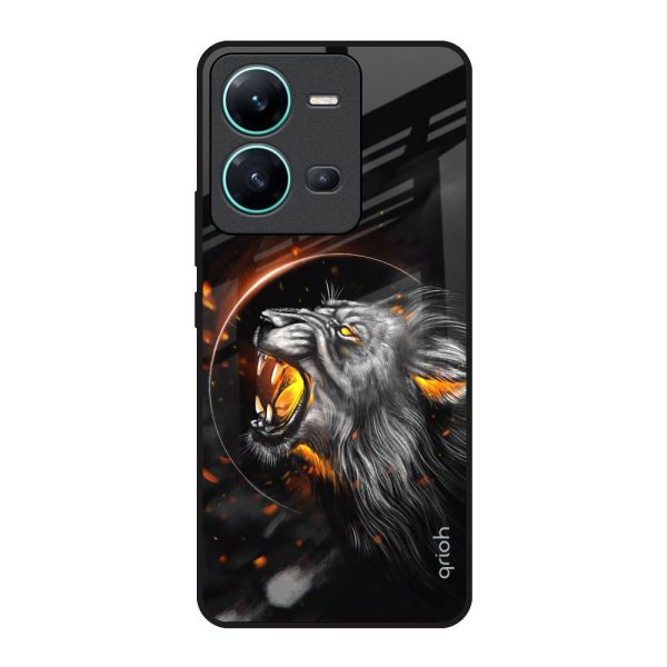 Aggressive Lion Glass Case for Vivo V25 Sale