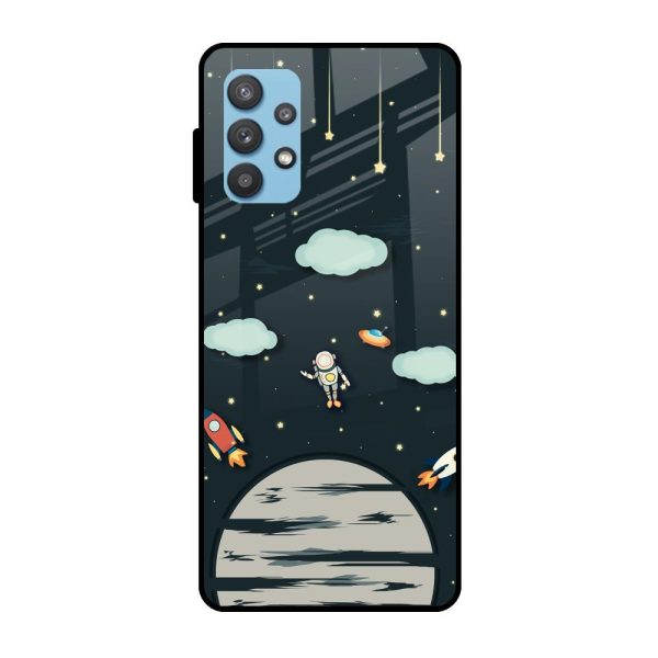 Astronaut Dream Glass Case For Samsung Galaxy A52s Fashion