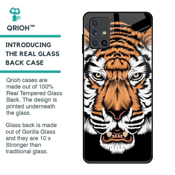 Angry Tiger Glass Case For Samsung Galaxy M51 Fashion