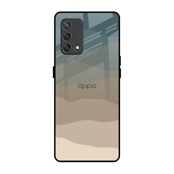 Abstract Mountain Pattern Glass Case for Oppo F19s Online Hot Sale