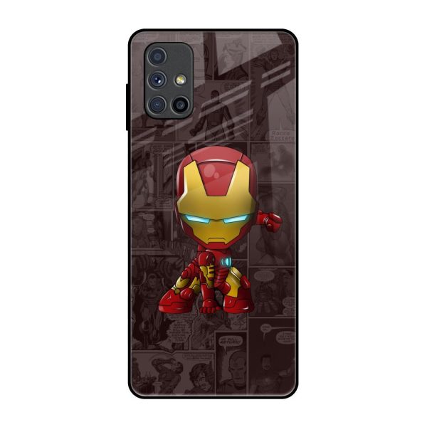 Angry Baby Super Hero Glass Case for Samsung Galaxy M51 Fashion