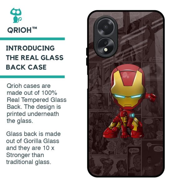 Angry Baby Super Hero Glass Case for Oppo A18 Sale