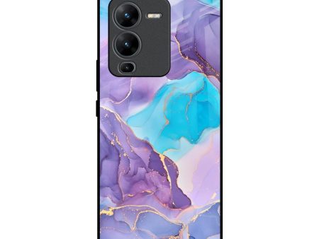 Alcohol ink Marble Glass Case for Vivo V25 Pro For Sale