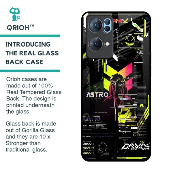 Astro Glitch Glass Case for Oppo Reno7 Pro 5G Online Hot Sale