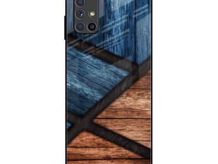 Wooden Tiles Glass Case for Samsung Galaxy M51 Discount