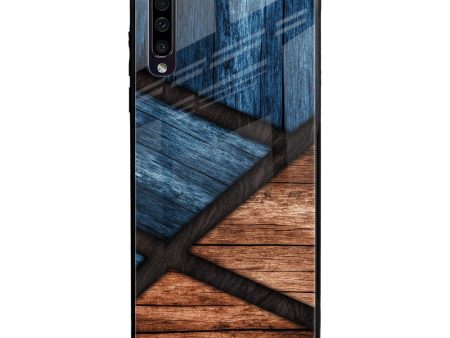 Wooden Tiles Glass Case for Samsung Galaxy A50 Hot on Sale