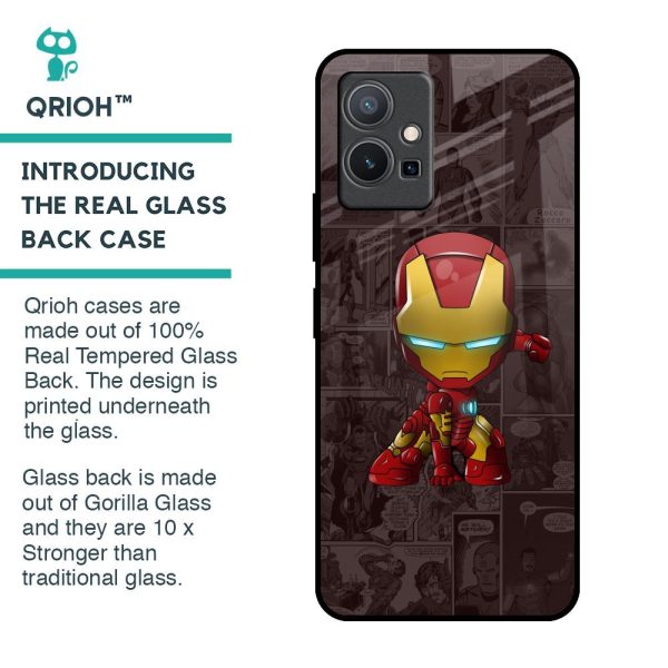 Angry Baby Super Hero Glass Case for Vivo Y75 5G Hot on Sale