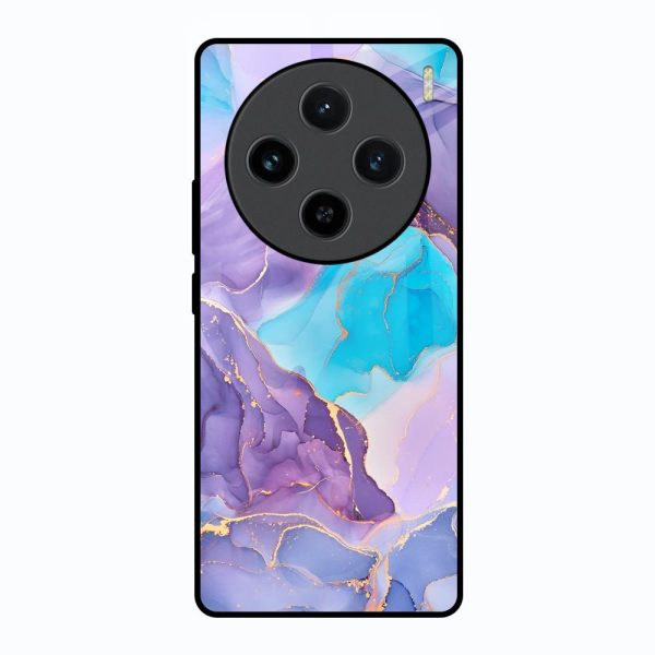 Alcohol ink Marble Glass Case for Vivo X100 5G Sale