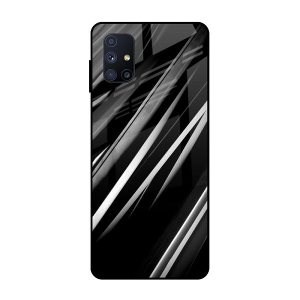 Black & Grey Gradient Glass Case For Samsung Galaxy M51 Cheap