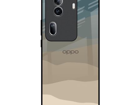 Abstract Mountain Pattern Glass Case for Oppo Reno11 Pro 5G Cheap