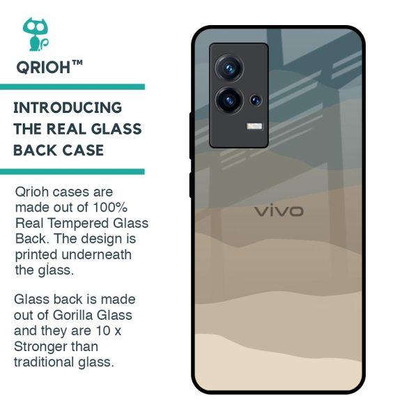 Abstract Mountain Pattern Glass Case for IQOO 8 5G Online