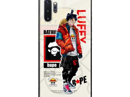 Bape Luffy Glass Case for Samsung Galaxy Note 10 Plus Hot on Sale