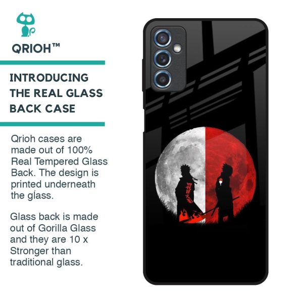 Anime Red Moon Glass Case for Samsung Galaxy M52 5G For Sale