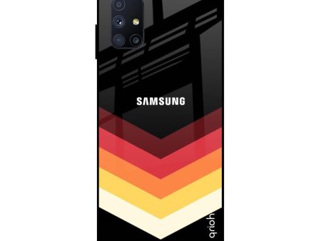 Abstract Arrow Pattern Glass Case For Samsung Galaxy M51 on Sale