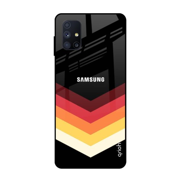 Abstract Arrow Pattern Glass Case For Samsung Galaxy M51 on Sale