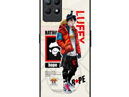 Bape Luffy Glass Case for Realme Narzo 50 For Cheap