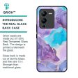 Alcohol ink Marble Glass Case for Vivo V25 Pro For Sale