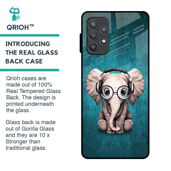 Adorable Baby Elephant Glass Case For Samsung Galaxy A52 Online Sale