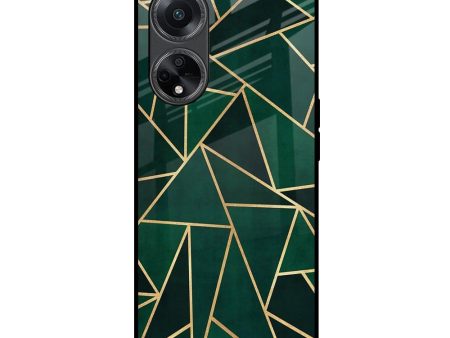 Abstract Green Glass Case For Oppo F23 5G Online now