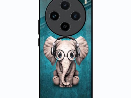 Adorable Baby Elephant Glass Case For Vivo X100 5G Supply