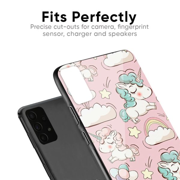 Balloon Unicorn Glass case for Poco X5 Pro 5G Fashion