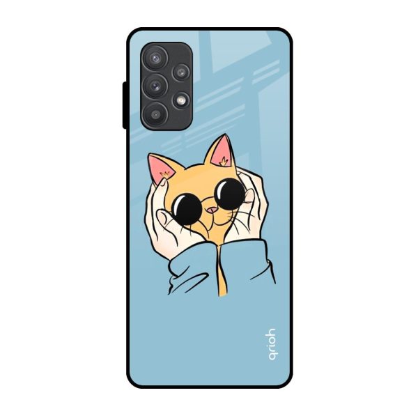 Adorable Cute Kitty Glass Case For Samsung Galaxy A52s 5G Hot on Sale