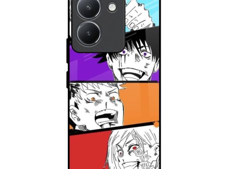 Anime Sketch Glass Case for Vivo Y36 on Sale