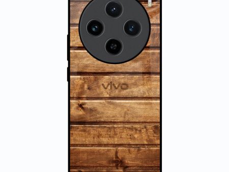 Wooden Planks Glass Case for Vivo X100 5G For Cheap