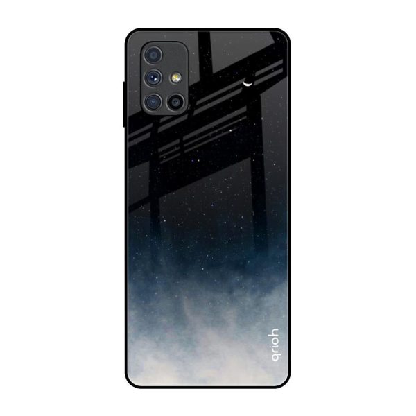 Black Aura Glass Case for Samsung Galaxy M51 Online now