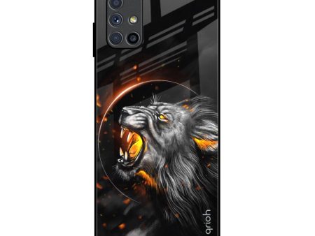 Aggressive Lion Glass Case for Samsung Galaxy M51 Hot on Sale