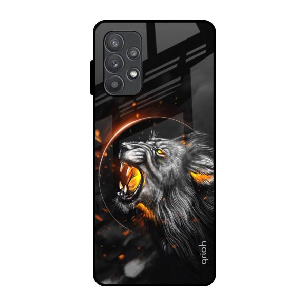 Aggressive Lion Glass Case for Samsung Galaxy A52s 5G Online now