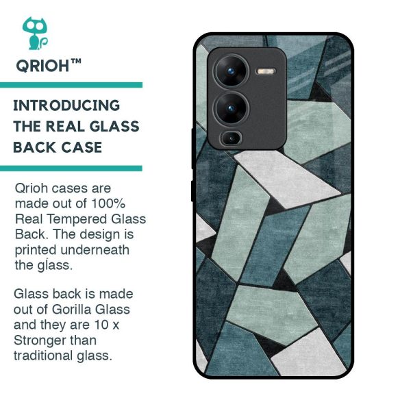 Abstact Tiles Glass Case for Vivo V25 Pro Online Sale