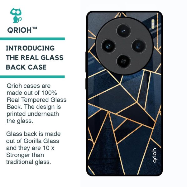 Abstract Tiles Glass Case for Vivo X100 5G Online now