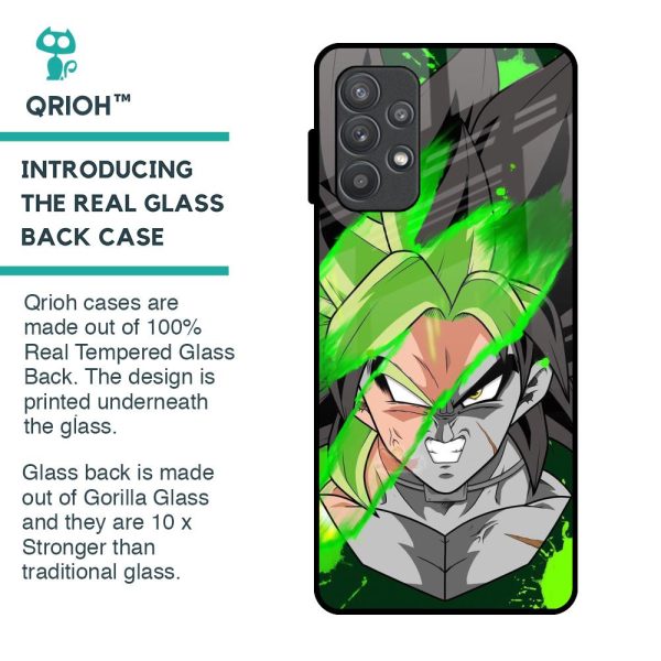 Anime Green Splash Glass Case for Samsung Galaxy A52 Cheap