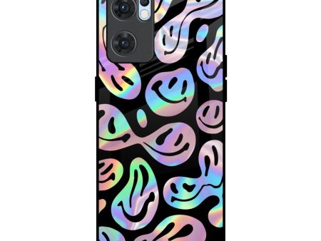 Acid Smile Glass Case for Oppo Reno7 5G Cheap