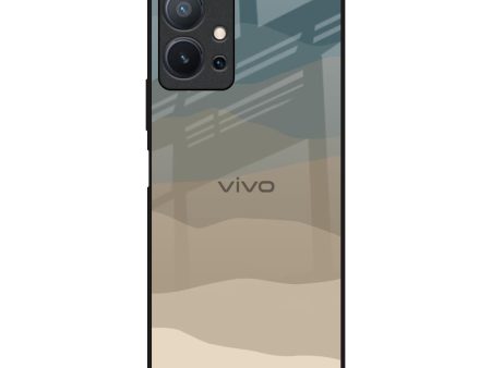 Abstract Mountain Pattern Glass Case for Vivo T1 5G For Cheap