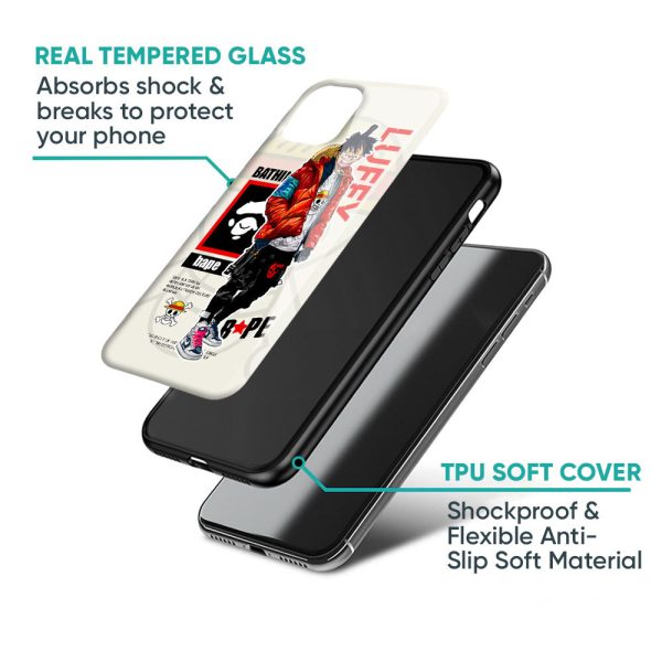 Bape Luffy Glass Case for Samsung Galaxy S22 Plus 5G Fashion