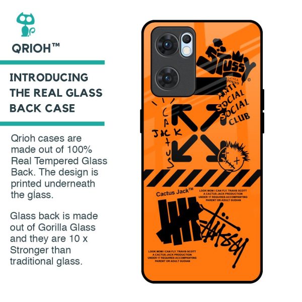 Anti Social Club Glass Case for Oppo Reno7 5G Online Sale