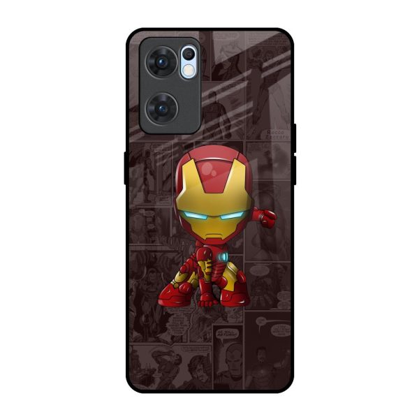 Angry Baby Super Hero Glass Case for Oppo Reno7 5G Hot on Sale