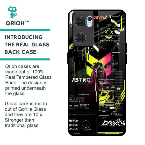 Astro Glitch Glass Case for Oppo Reno7 5G Supply