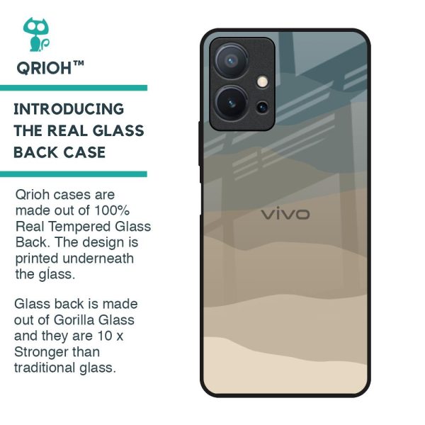 Abstract Mountain Pattern Glass Case for Vivo T1 5G For Cheap