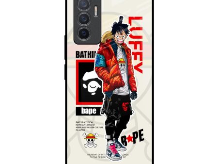 Bape Luffy Glass Case for Vivo V23e 5G For Sale