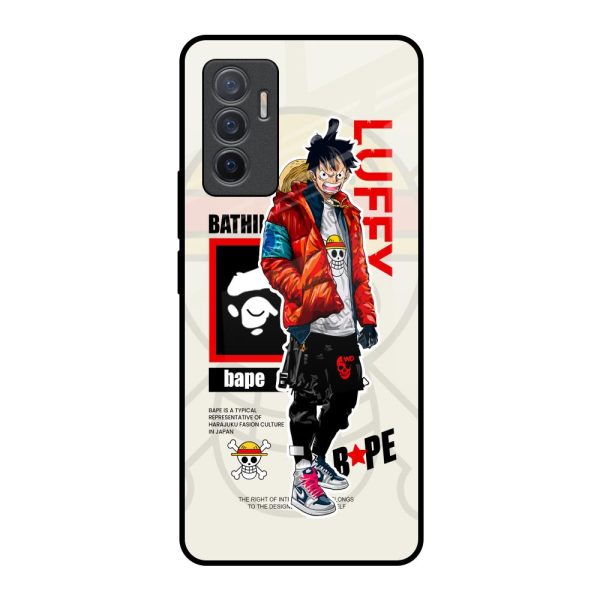 Bape Luffy Glass Case for Vivo V23e 5G For Sale