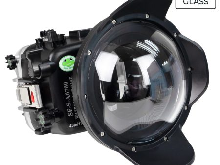 Sony A6700 Sea Frogs 40M 130FT Waterproof housing with Glass 6  Dome Port V.1 for Sigma 10-18mm F2.8 DC DN lens (zoom gear included) Online Sale