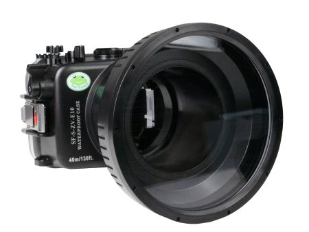 Sea Frogs Sony ZV-E10 40M 130FT Underwater camera housing with 6  Glass Flat short port. For Discount