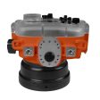 60M 195FT Waterproof housing for Sony RX1xx series Salted Line with Pistol grip & 6  Dry Dome Port - Surf (Orange) on Sale