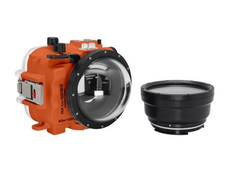 60M 195FT Waterproof housing for Sony RX1xx series Salted Line with 4  Dry Dome Port (Orange) For Cheap