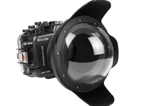 Sony A7 IV NG 40M 130FT Underwater camera housing with 8  Dome port V.11 for Sony FE 16-35mm F2.8 GM (Zoom gear included). Online Hot Sale